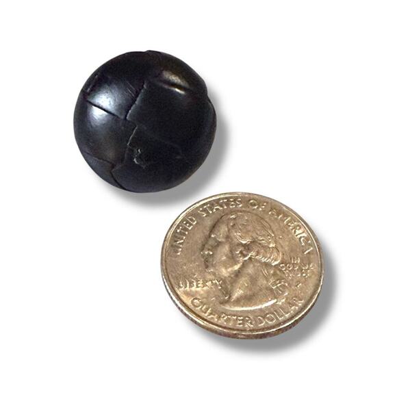 VTG Resin Leather Look Shank Buttons Set of 11 Brown and Black Craft Sewing - Picture 7 of 8